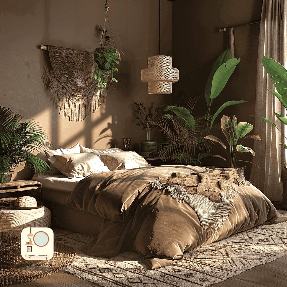 7 Elegant Bedroom Inspiration Boards You'll Want to Copy 8 Earthy Boho with Layered Rugs