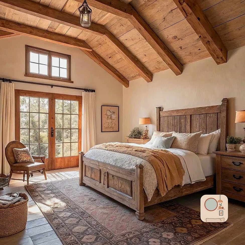 Exposed Wood Beams on the Ceiling