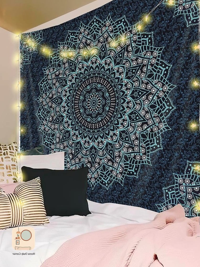 22 Bedroom Wall Decor Above Bed Designs You Need to See Right Now 11 Fabric or Tapestry Backdrop