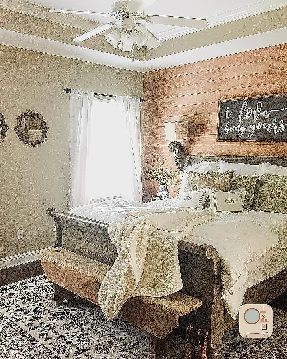 30 Cozy Bedroom Inspiration Boards You'll Want to Copy 7 Farmhouse Shiplap Headboard