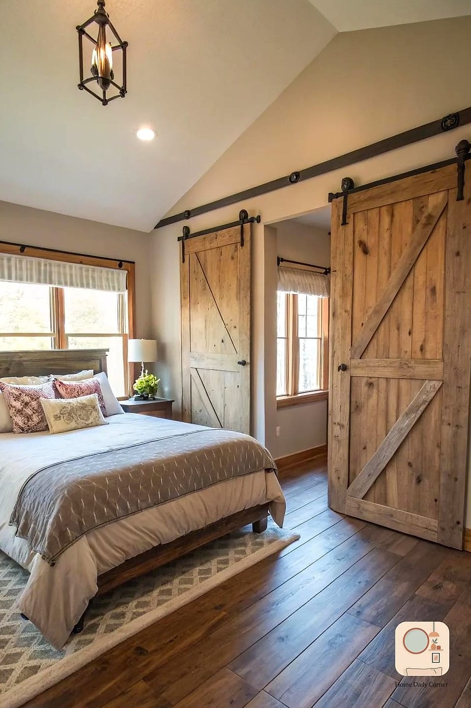 Farmhouse-Style Barn Door as Closet Entry