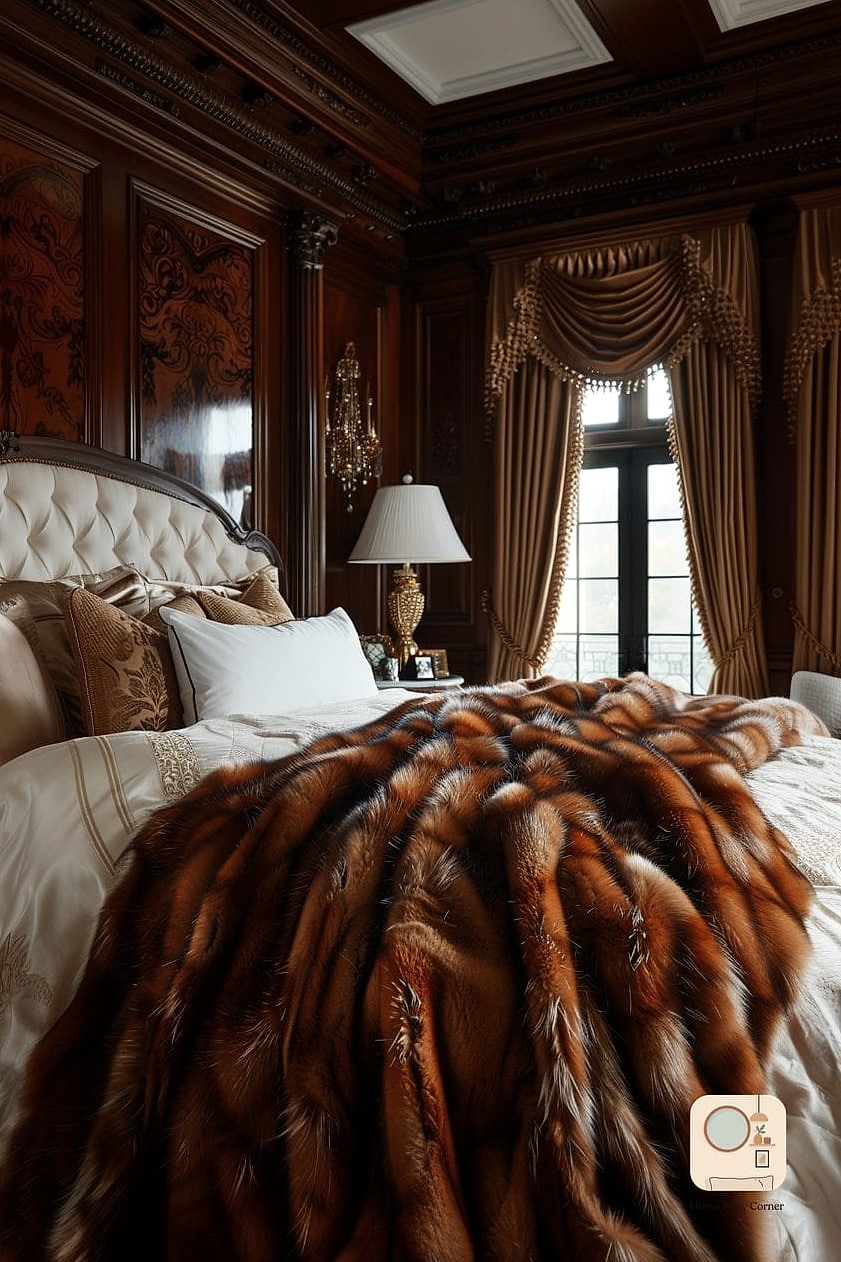 Faux Fur Throw and Pillows