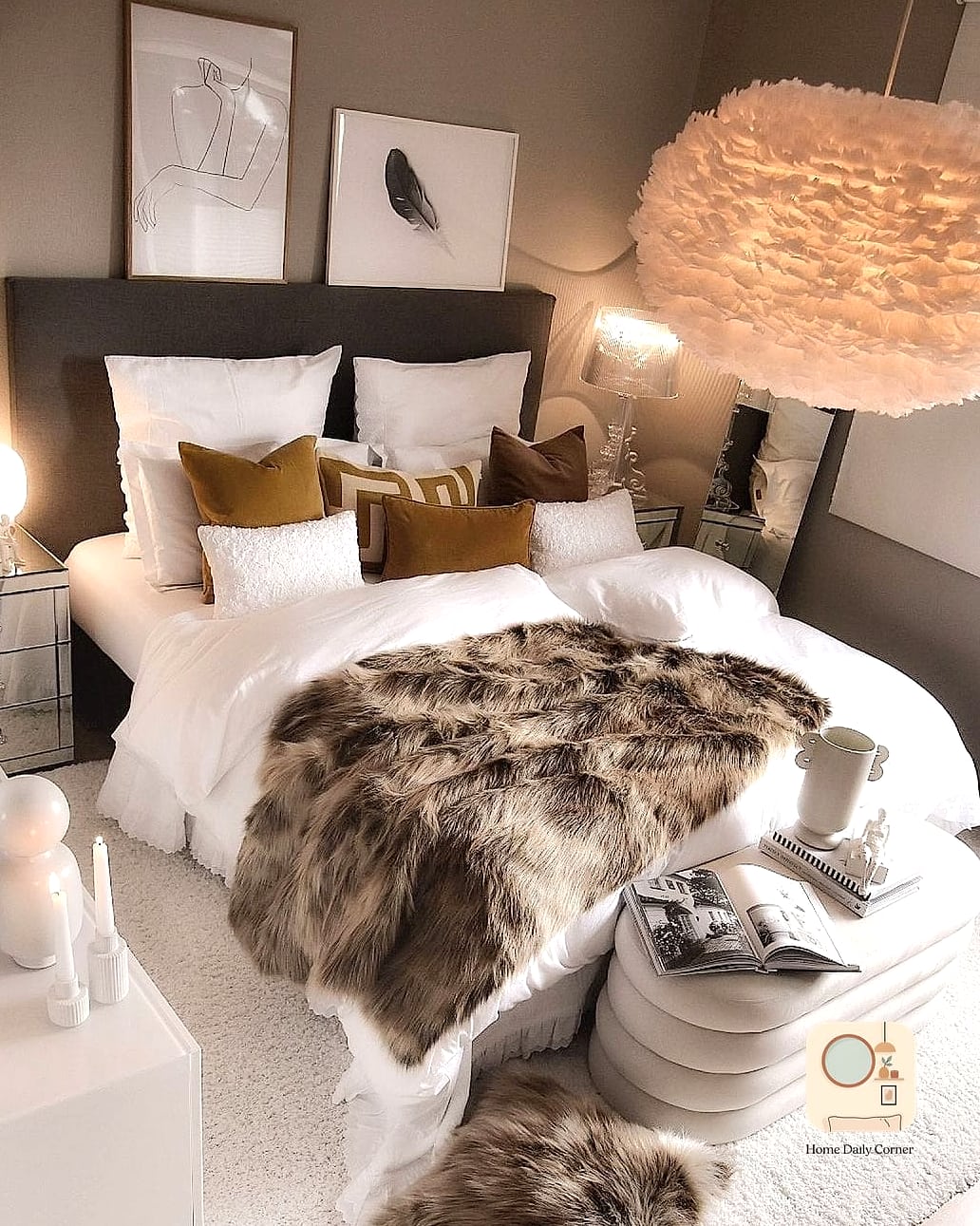 Faux Fur or Sheepskin Throw