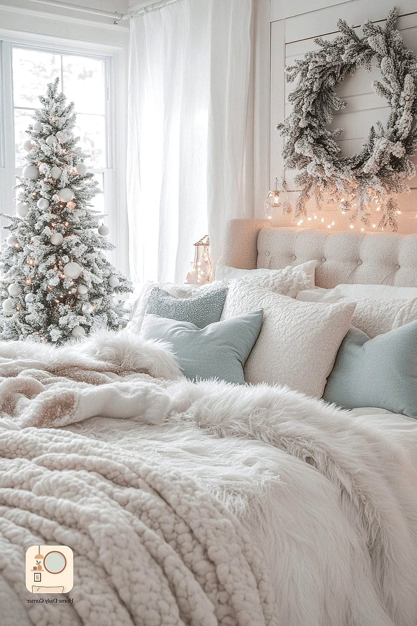 A Faux Snow Dusted Window Display