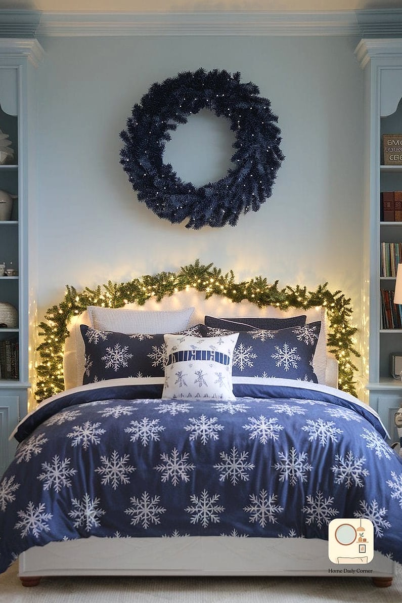 30 Beautiful Holiday Bedroom Decor Inspiration Photos Worth Saving 18 A Faux Snow Dusted Window Sill