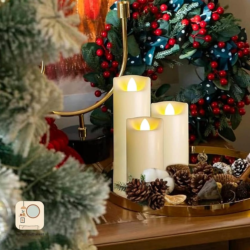 30 Beautiful Holiday Bedroom Decor Inspiration Photos Worth Saving 9 Flameless Candles on the Nightstand