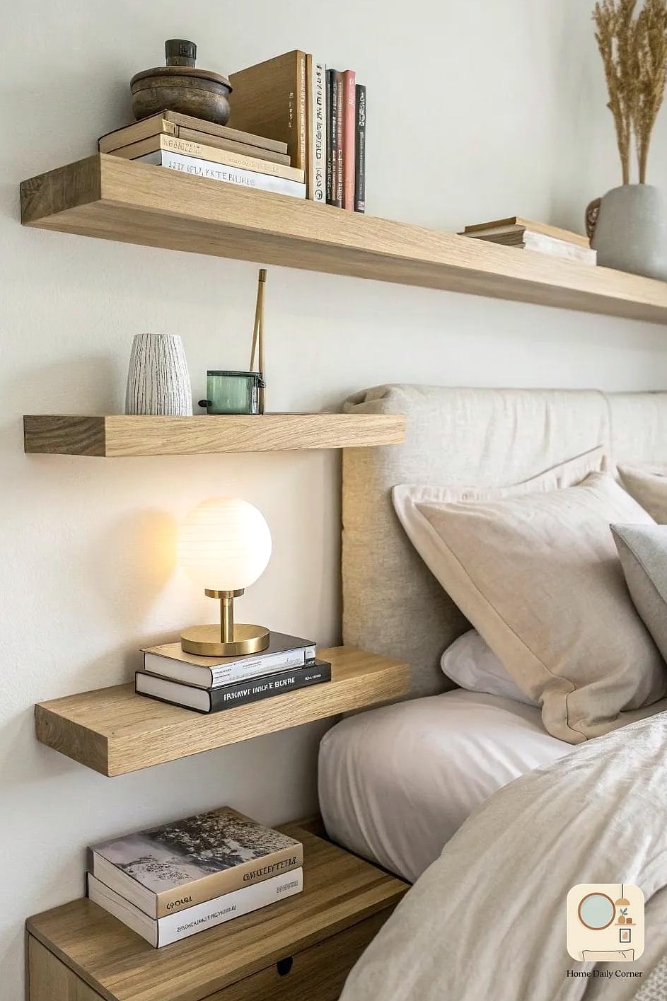 Floating Shelves Instead of a Dresser