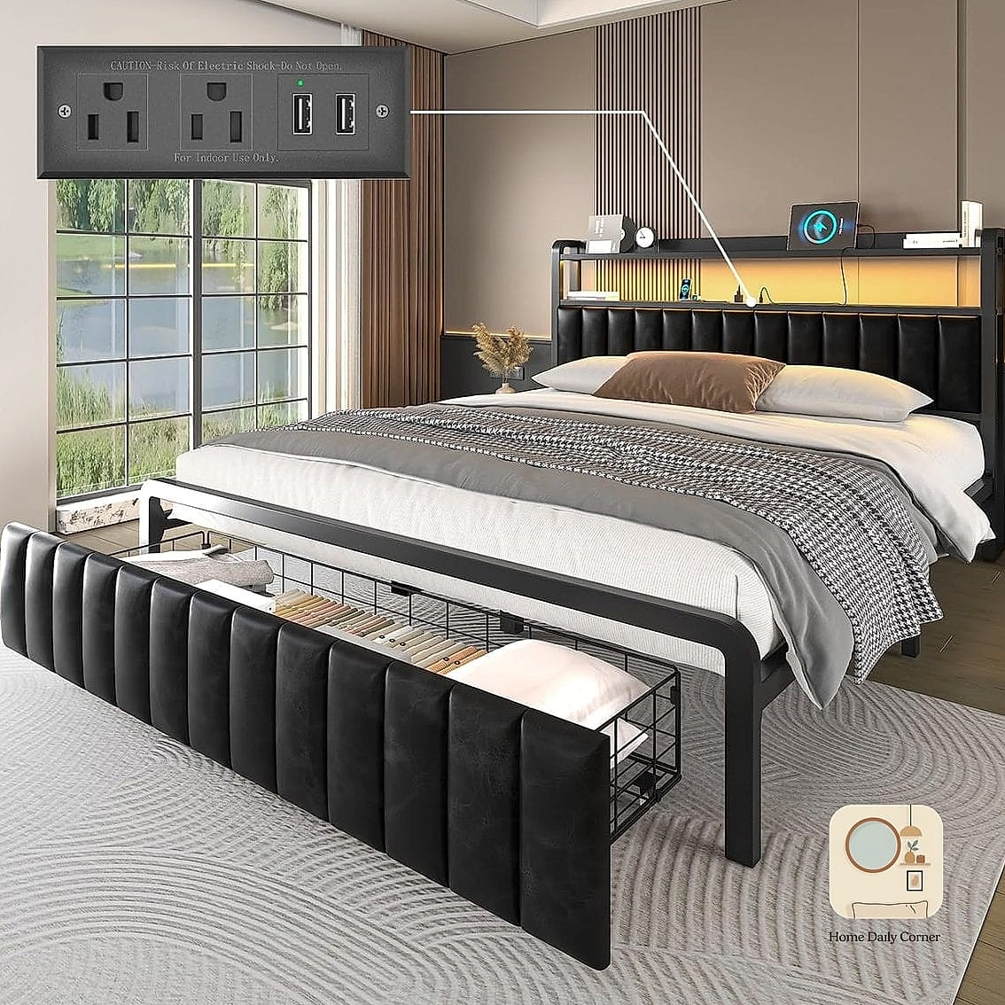 12 Metal Bed Frame Bedroom Ideas Ideas That Are Both Stylish and Practical 10 Frame with Built-In Storage