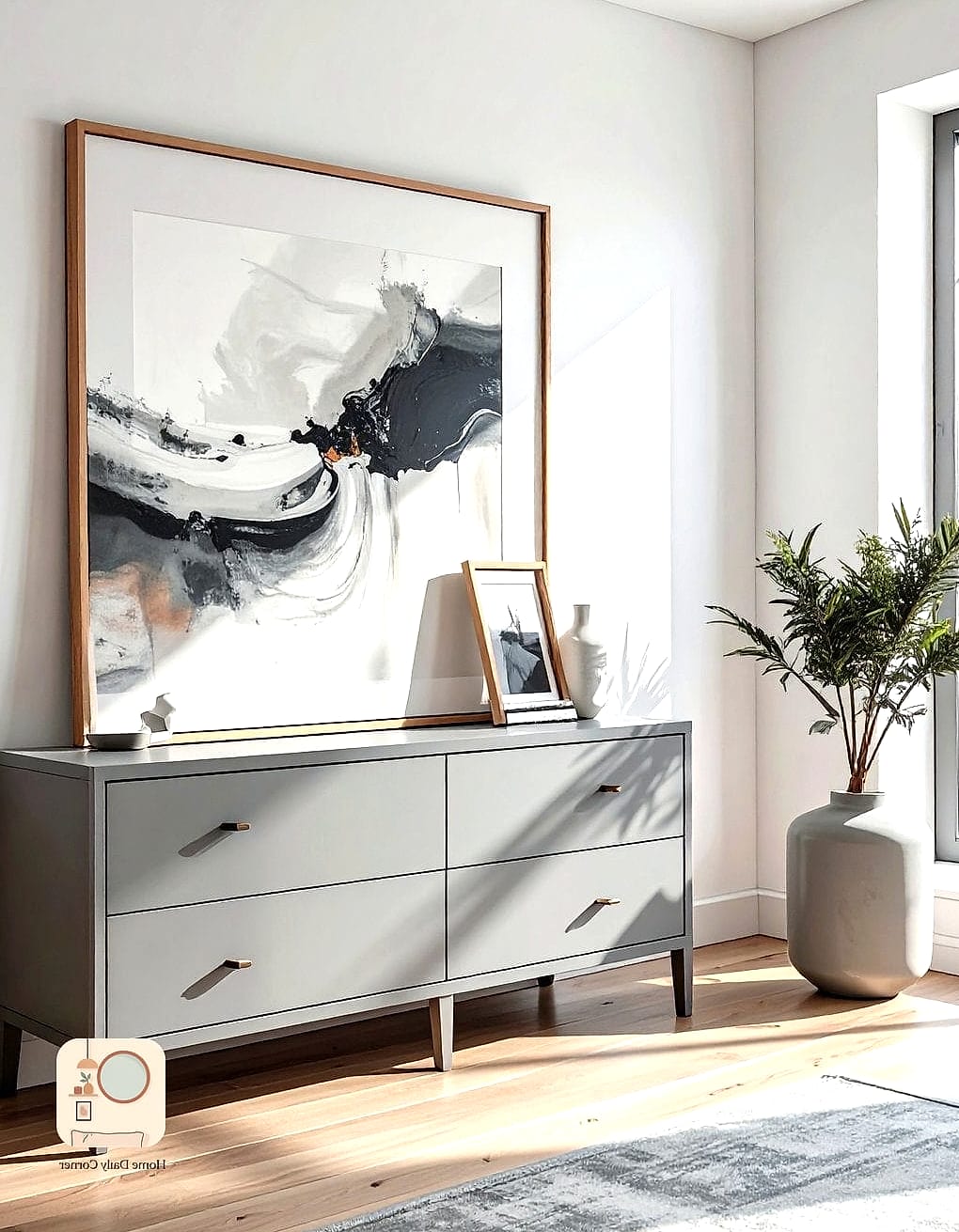 Framed Art Leaning Against the Wall