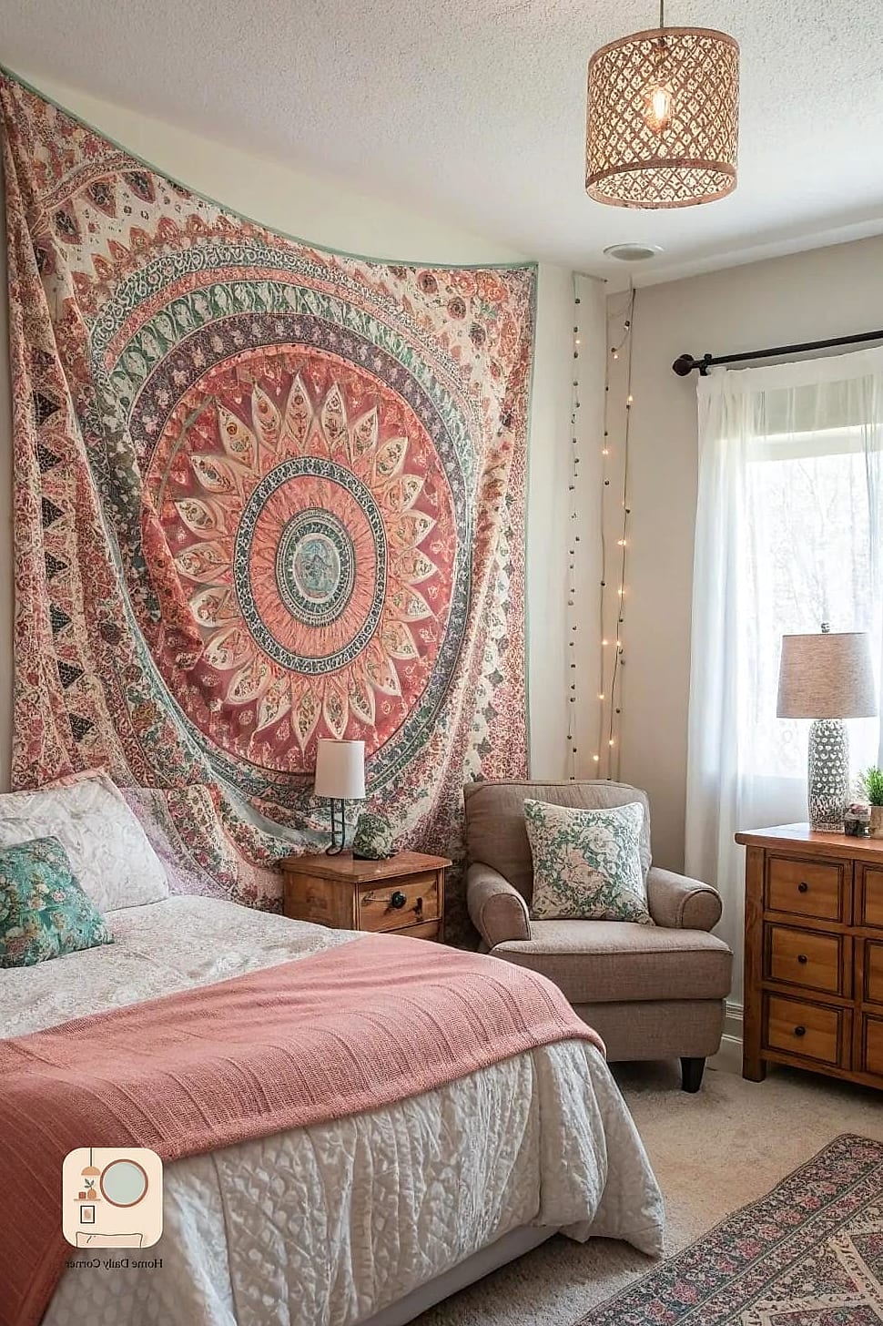 22 Stunning Bedroom Wall Decor Ideas Ideas for Every Budget 17 Framed Textile Swatches