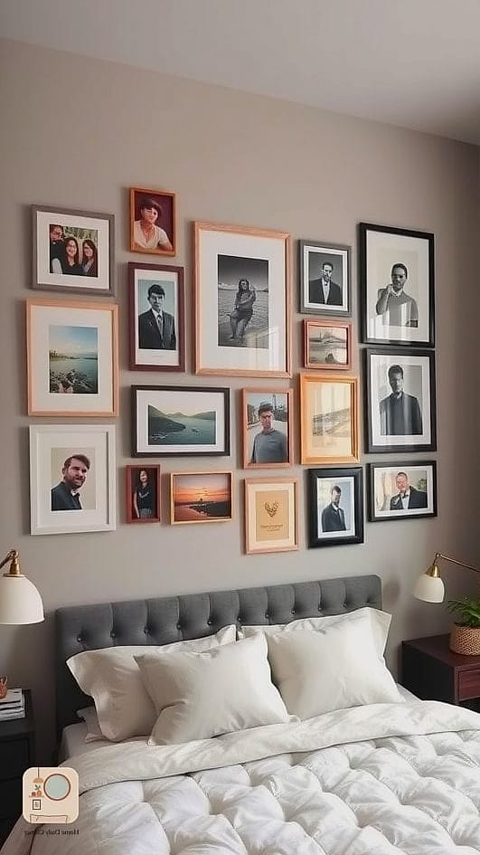 Gallery Wall Above the Headboard