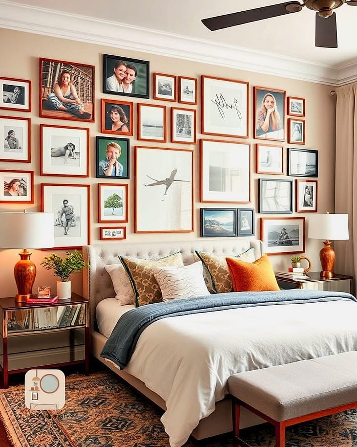 Gallery Wall Above the Bed