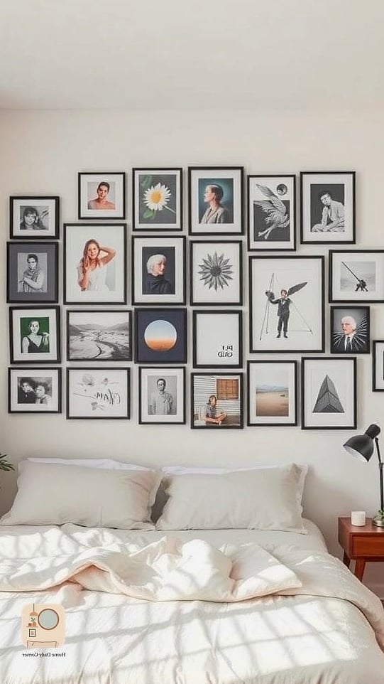 18 Stunning Room Ideas Bedroom Ideas for Every Budget 9 A Gallery Wall Above the Bed