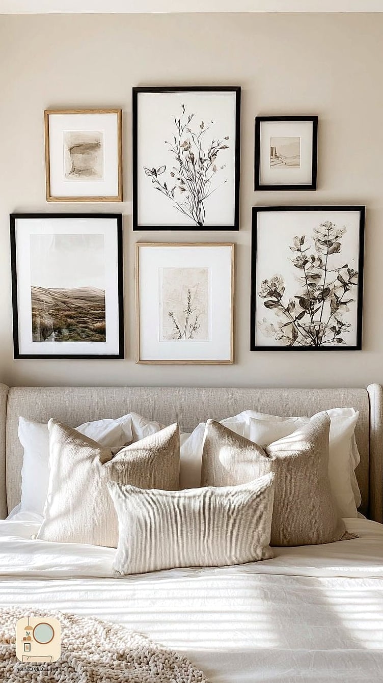 A Gallery Wall of Mismatched Frames