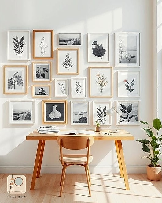 Gallery Wall Behind the Bed