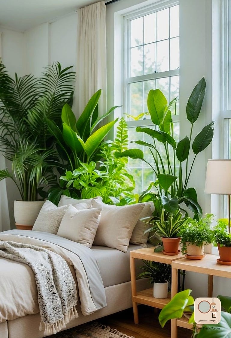 Greenery in Simple Ceramic Pots