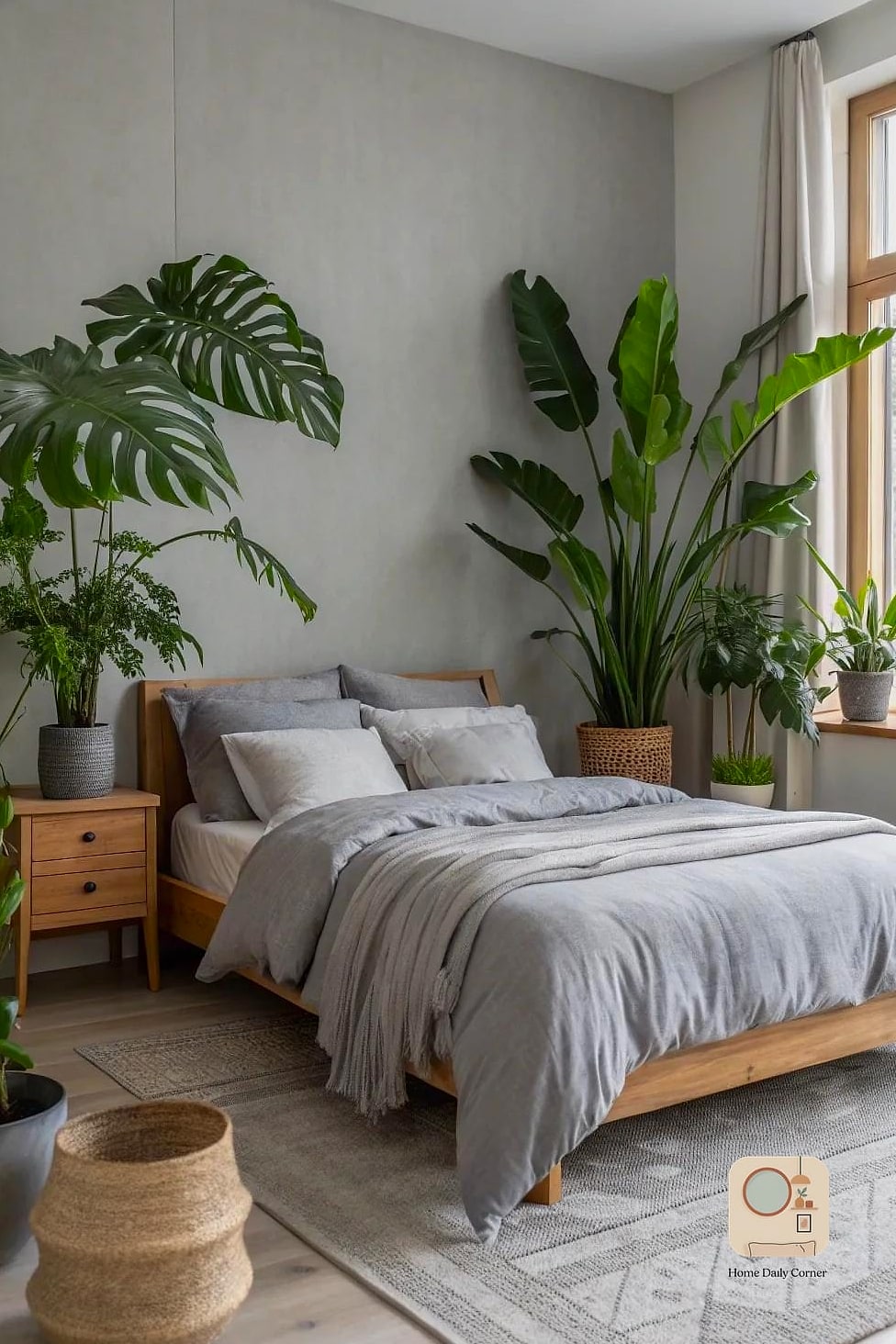 Greenery to Soften the Grey Palette