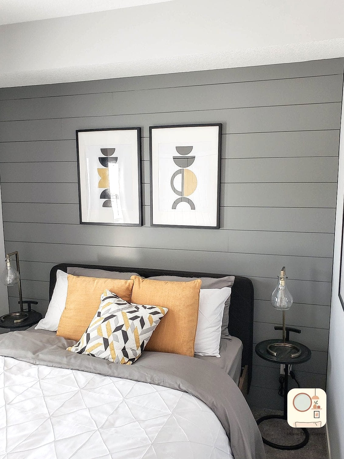 Grey Shiplap Accent Wall