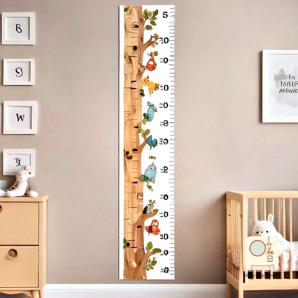 16 Kids Bedroom Decor Ideas From Homes We Absolutely Love 9 Growth Chart Wall Art