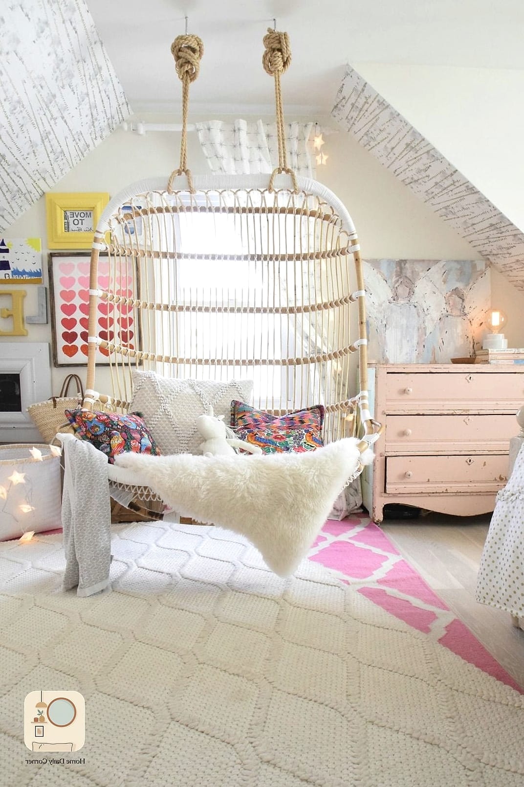 19 Teen Bedroom Decor Designs You Need to See Right Now 11 Hanging Chair or Hammock Corner