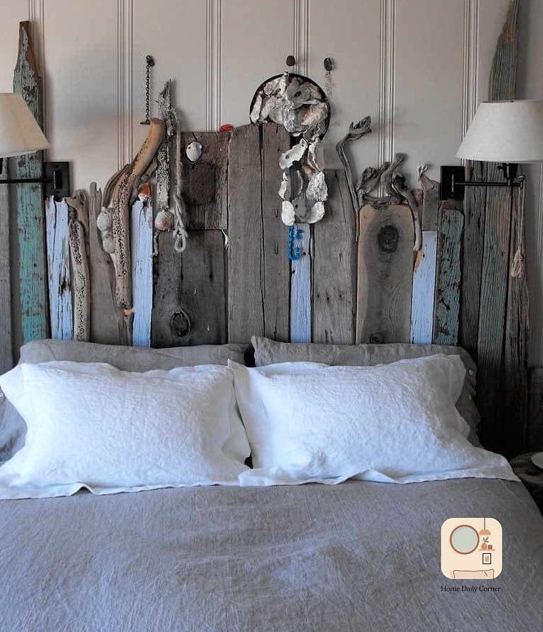 A Headboard Made From Reclaimed Wood