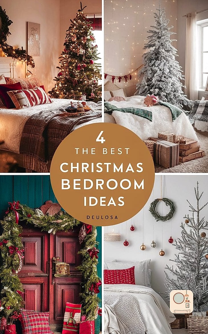 30 Beautiful Holiday Bedroom Decor Inspiration Photos Worth Saving 27 A Holiday Book Stack Styled as Decor
