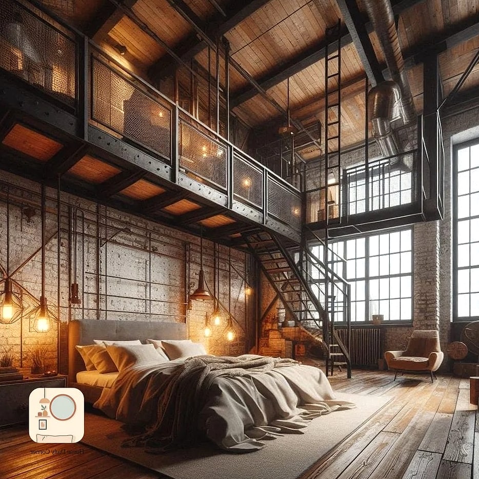 The Industrial Loft Bedroom