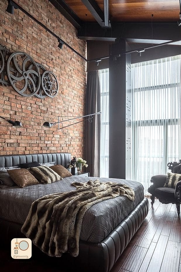Industrial Loft Vibes with Exposed Brick