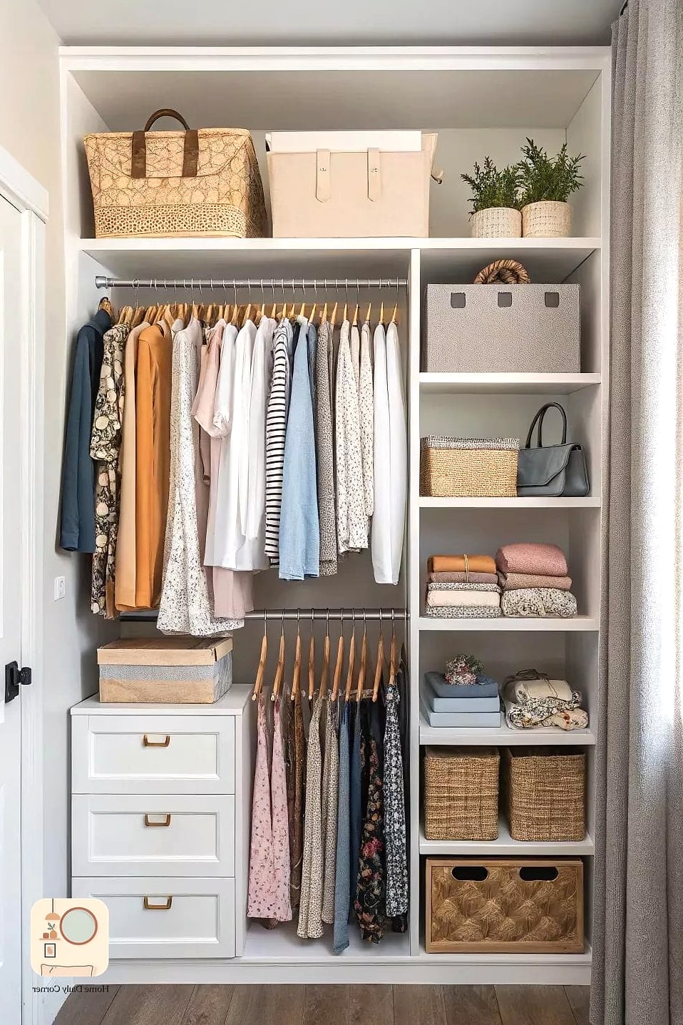 Keep the Closet Organized with Drawer Organizers and Bins