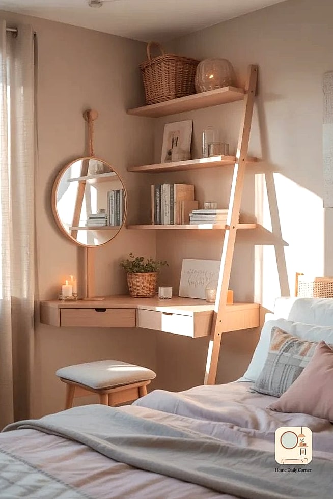 Ladder Shelf Vanity Station