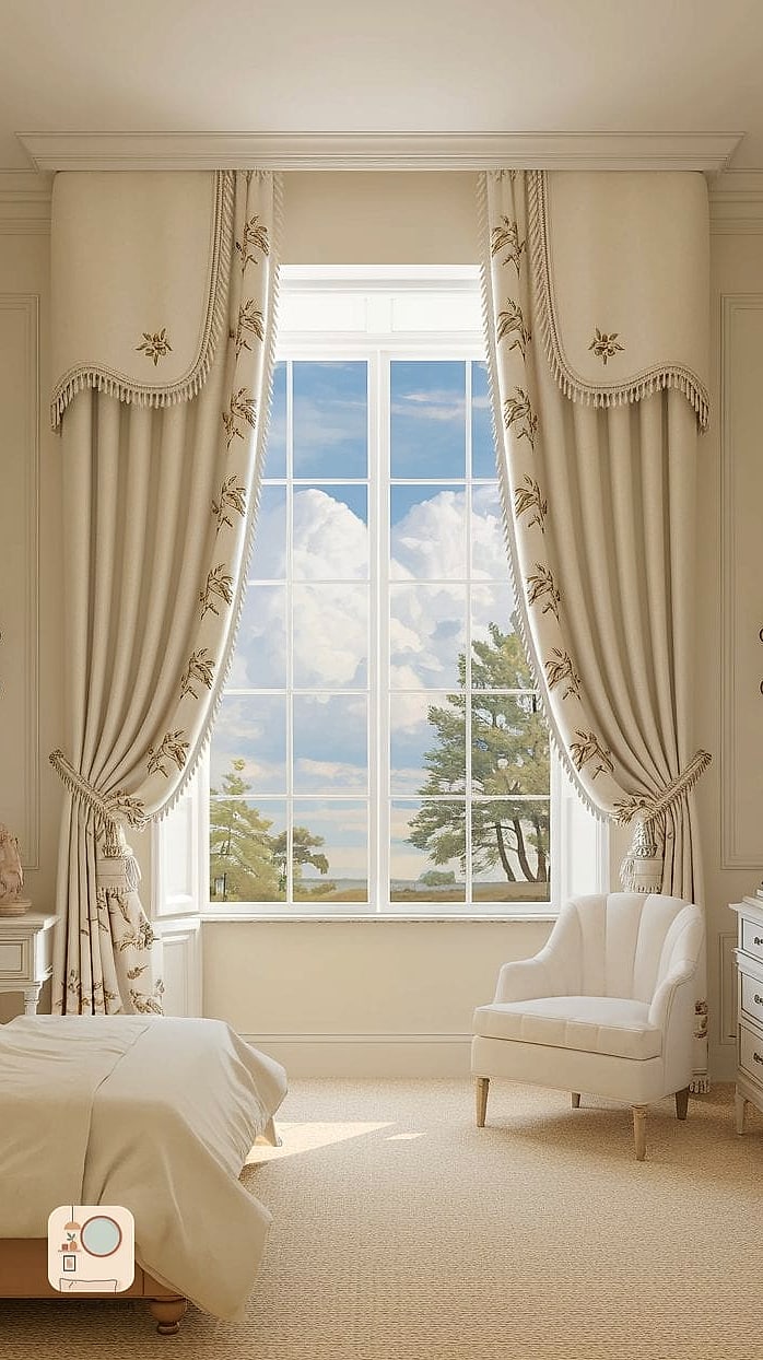 Layered Curtains as a Soft Wall Backdrop