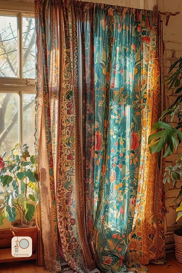 Layered Curtains in Natural Fabrics