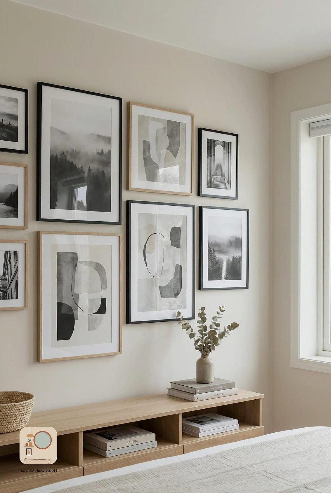 Layered Gallery Wall with Cohesive Framing