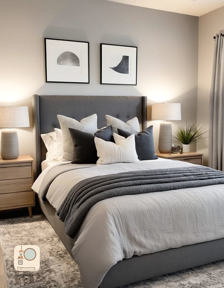 Layered Grey Bedding in Different Textures