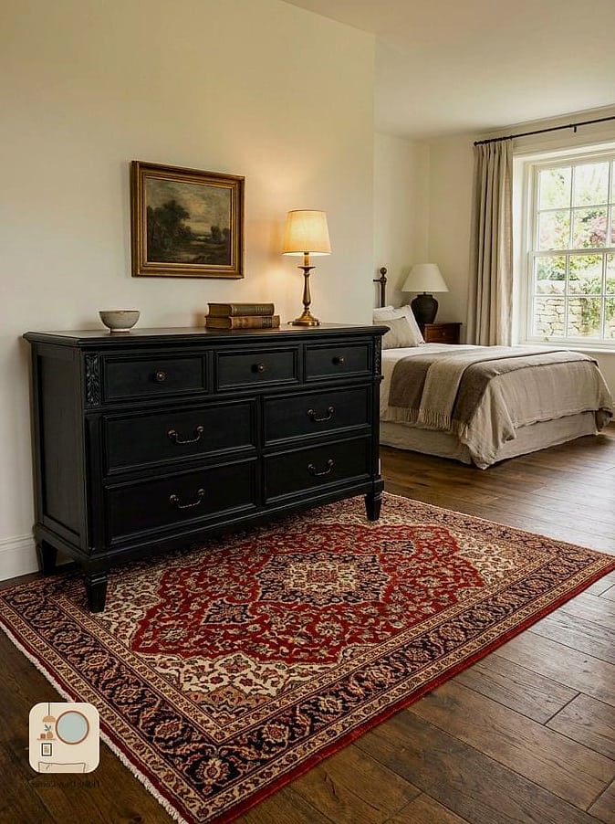 Layered Rug Underneath for Grounding