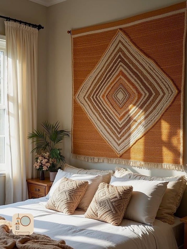 22 Bedroom Wall Decor Above Bed Designs You Need to See Right Now 15 Layered Textile Wall Hanging with Fringe