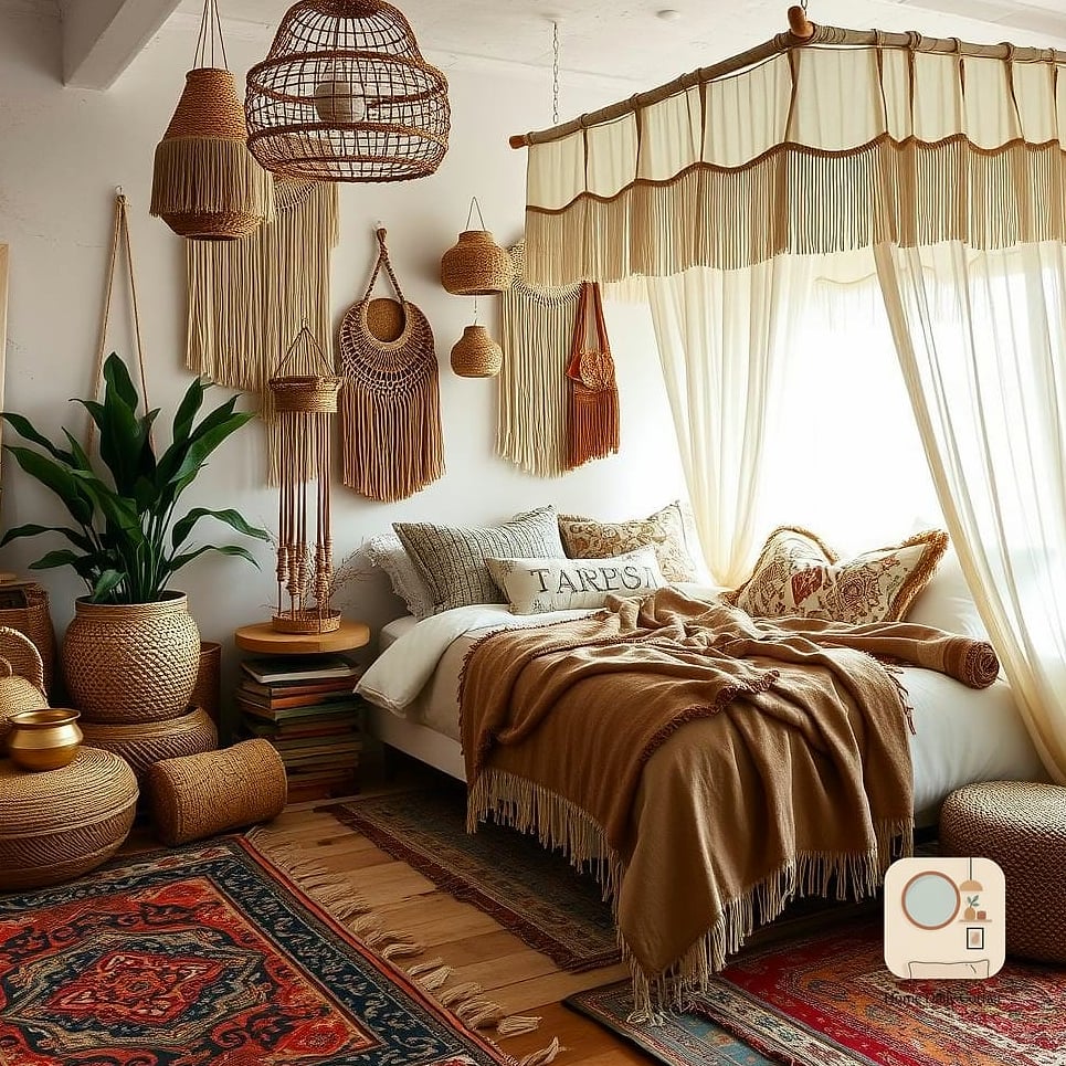 Layered Textiles on the Bed