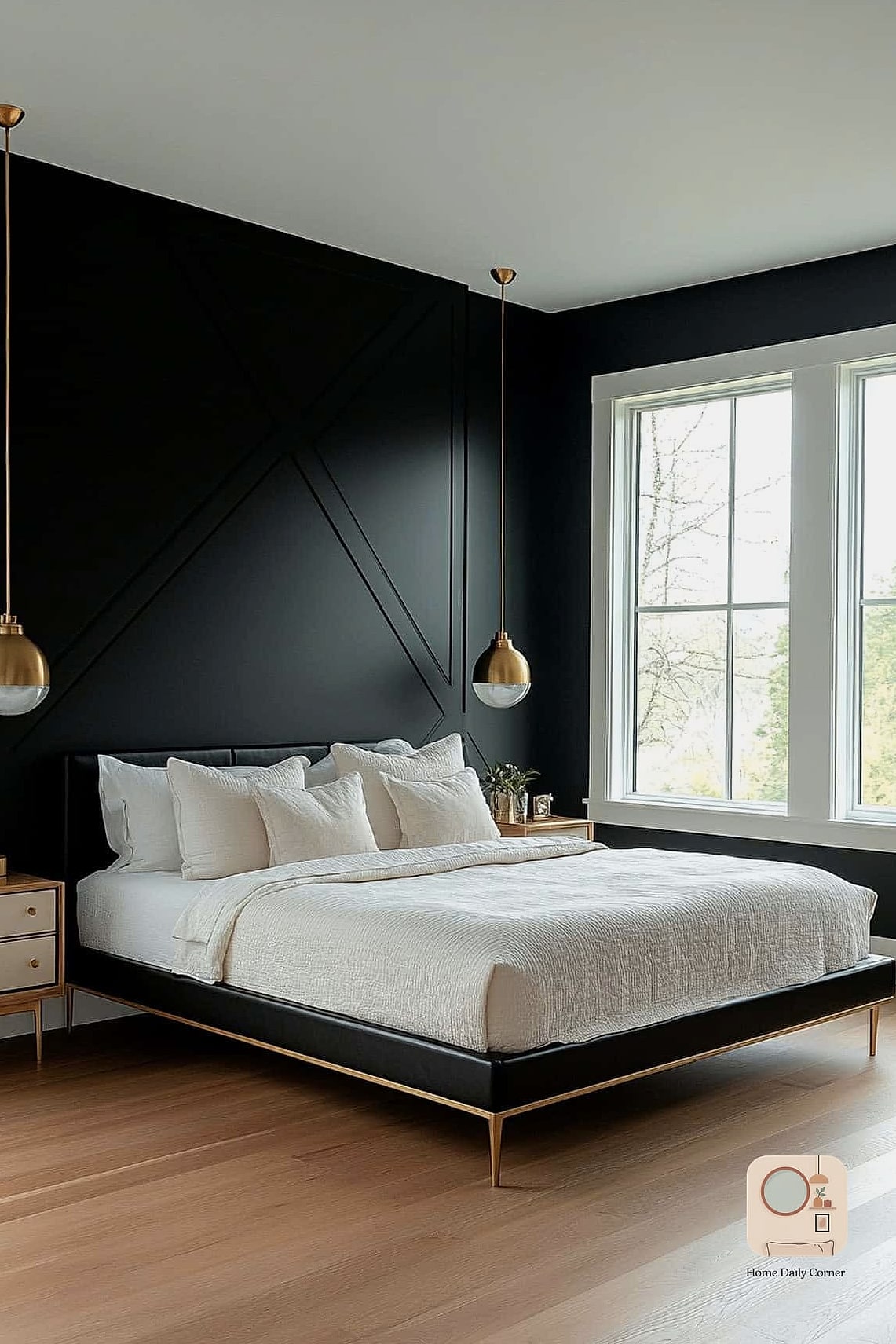 Matte Black Accent Wall