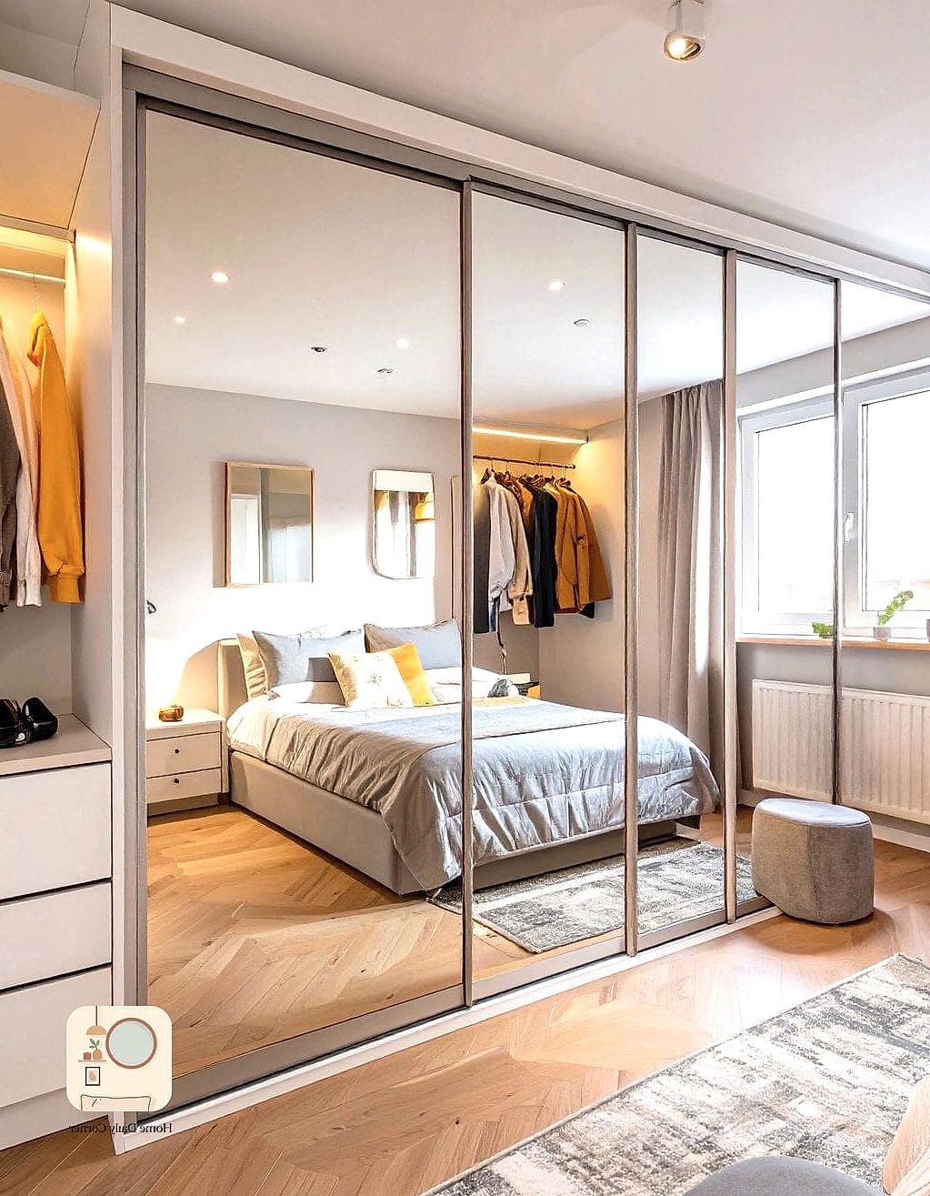 Mirrored Closet Doors