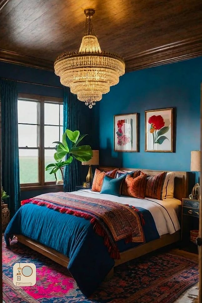 22 Beautiful Bohemian Bedroom Decor Inspiration Photos Worth Saving 23 A Mix of Global-Inspired Patterns