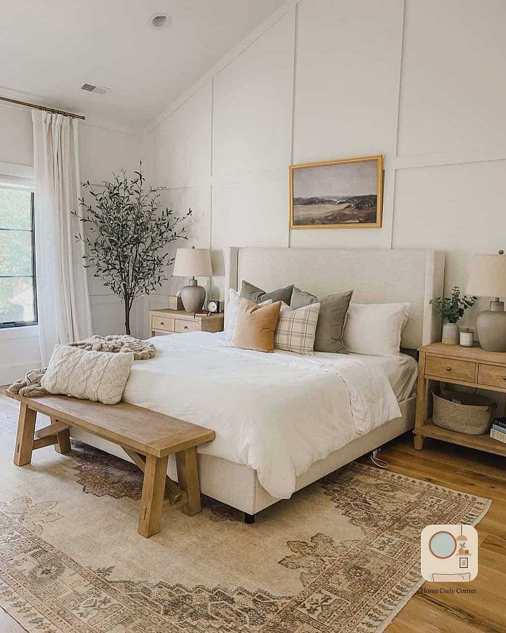 10 Bed Room Photos That Will Inspire Your Next Project 9 Modern Farmhouse Bedroom with Shiplap and Neutral Linens