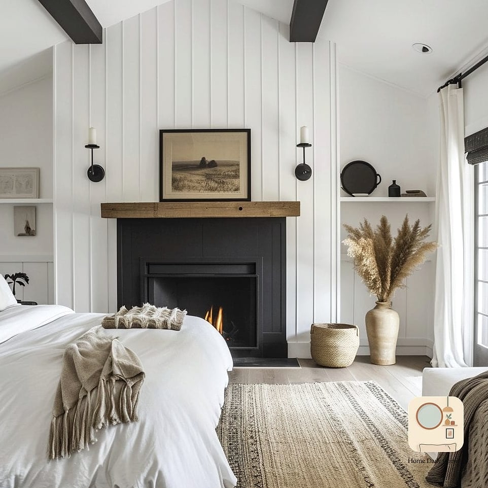 30 Cozy Bedroom Inspiration Boards You'll Want to Copy 14 Modern Farmhouse with Black Accents