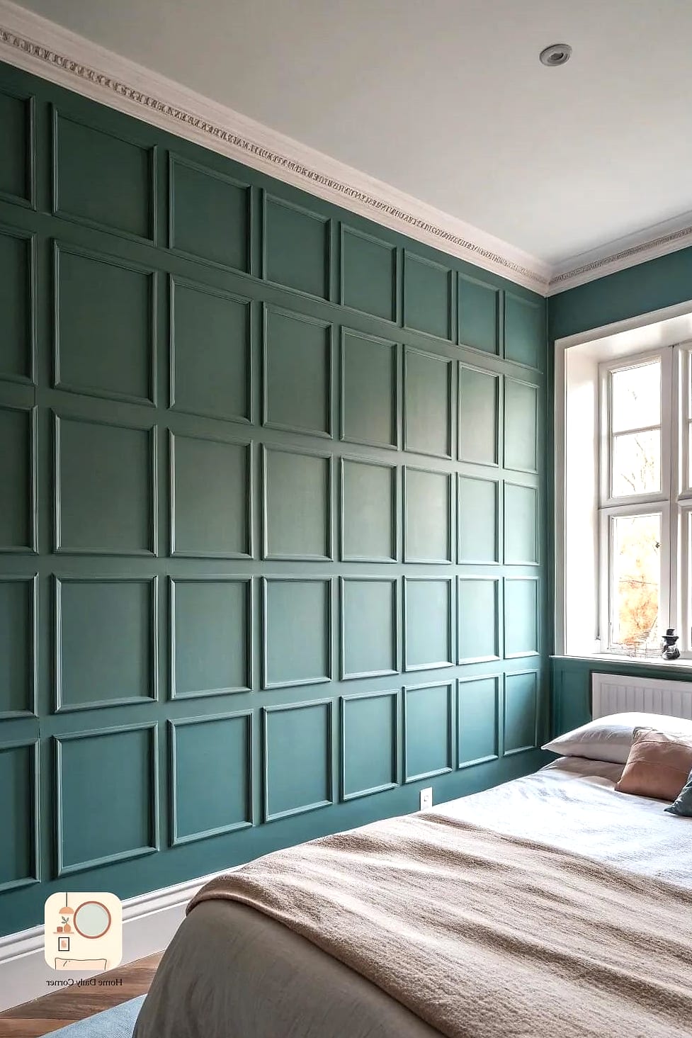 Molding Grid Accent Wall