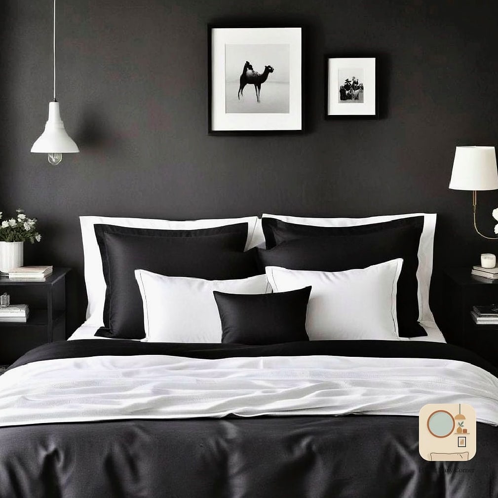 Monochrome Bedding with Texture