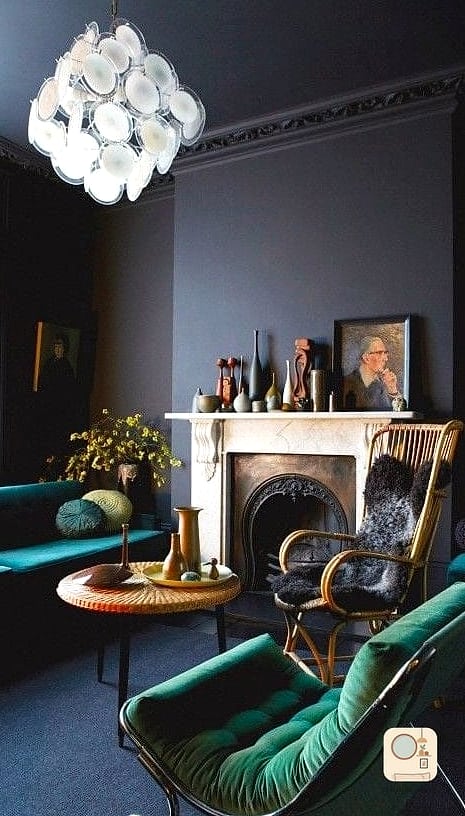Moody Black and Emerald Green Color Palette