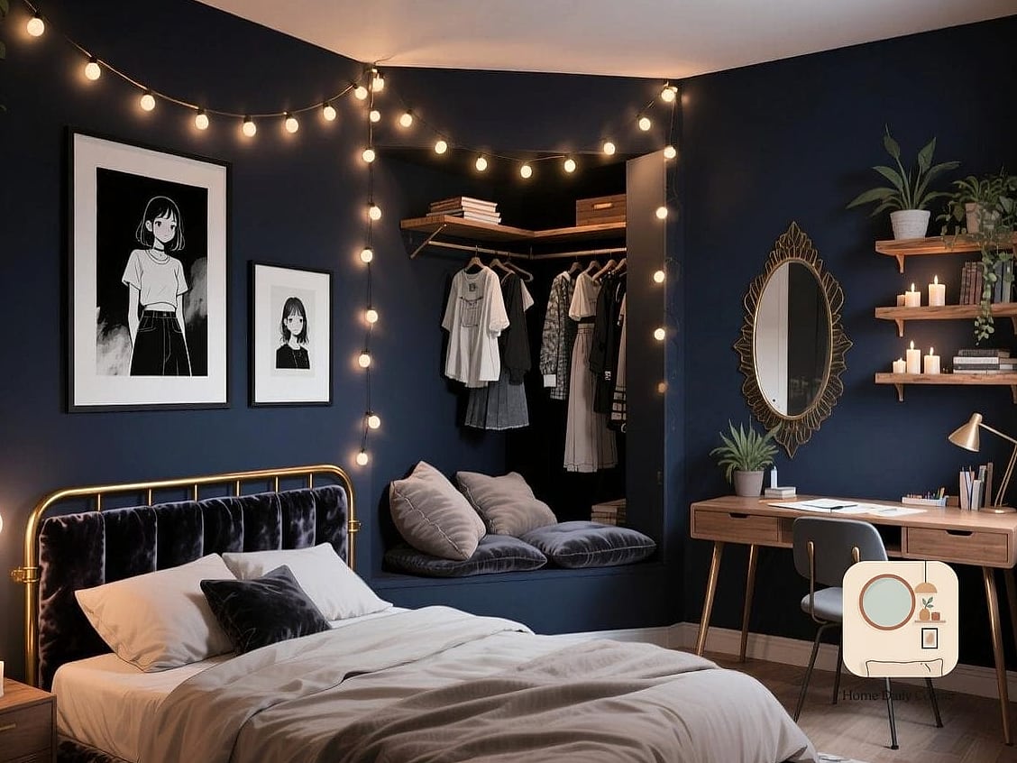 19 Teen Bedroom Decor Designs You Need to See Right Now 2 Moody Color Palette with Charcoal Walls