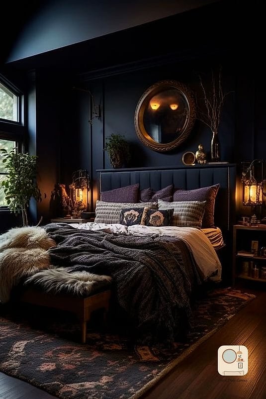 10 Bed Room Photos That Will Inspire Your Next Project 3 Moody Dark Green Accent Wall