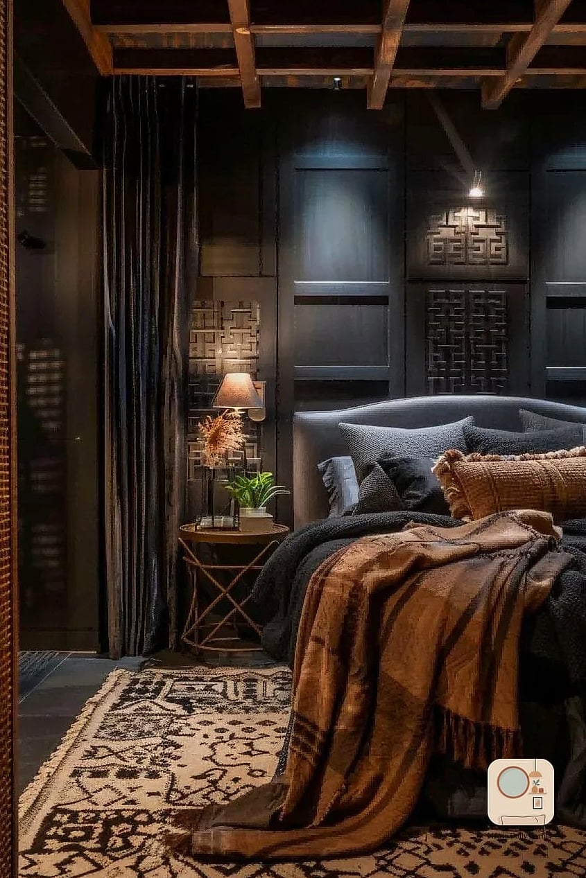 21 Decor Bedroom Designs You Need to See Right Now 3 Moody Dark Accent Wall