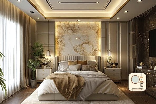 Natural Stone or Marble-Look Nightstands