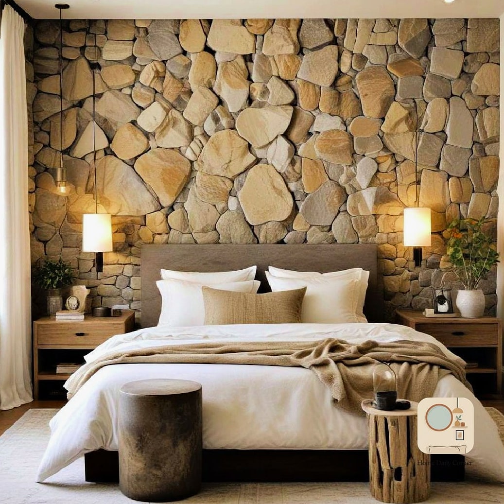 Natural Stone Accents Brought Indoors